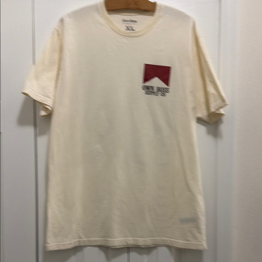 Cream Short-Sleeve Graphic Pocket T-Shirt